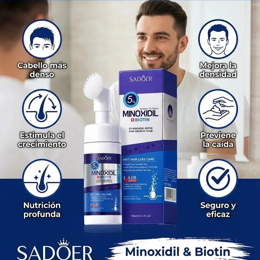 Sérum Capilar Minoxidil 5% + Biotina 30ml — Reduce Caída y Favorece Crecimiento Capilar
