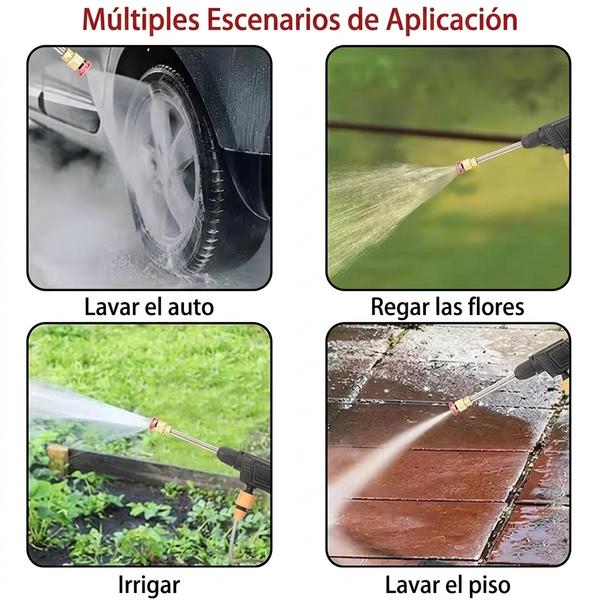 Hidrolavadora Portátil 12V — Lavado Sin Cable Ni Grifo — Kit 2 Baterías + Manguera 5m