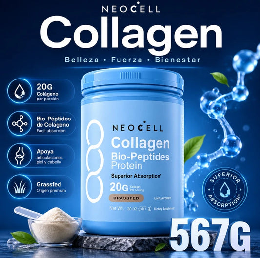 Colágeno en Polvo — Apoya Piel Radiante, Cabello Fuerte y Uñas Saludables