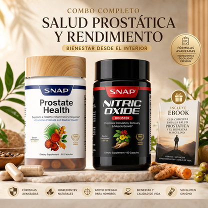 Óxido Nítrico + Próstata — Apoya Circulación, Resistencia y Función Urinaria (60 + 90 Cápsulas)