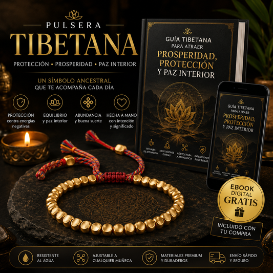 Pulsera Tibetana de Cobre Puro — Protección Energética Ancestral y Buena Fortuna — 1 Unidad