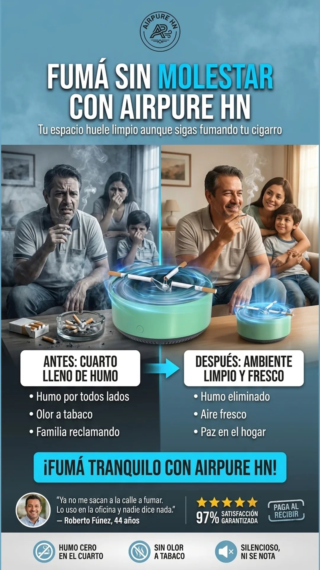 AirPure HN — antes-despues