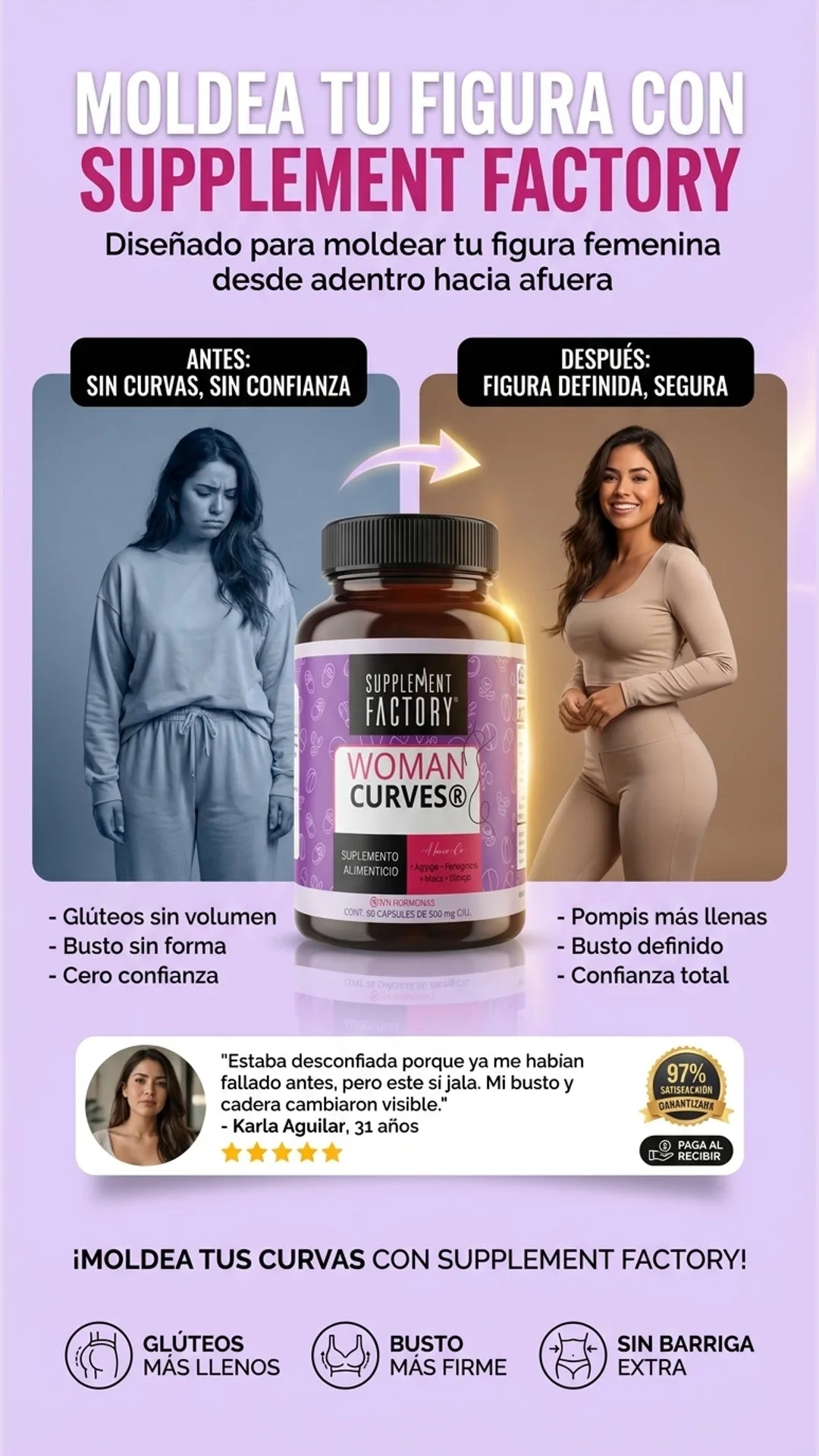 Supplement Factory — antes-despues