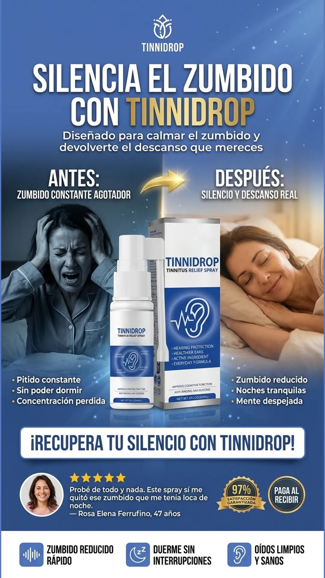 TinniDrop — antes-despues