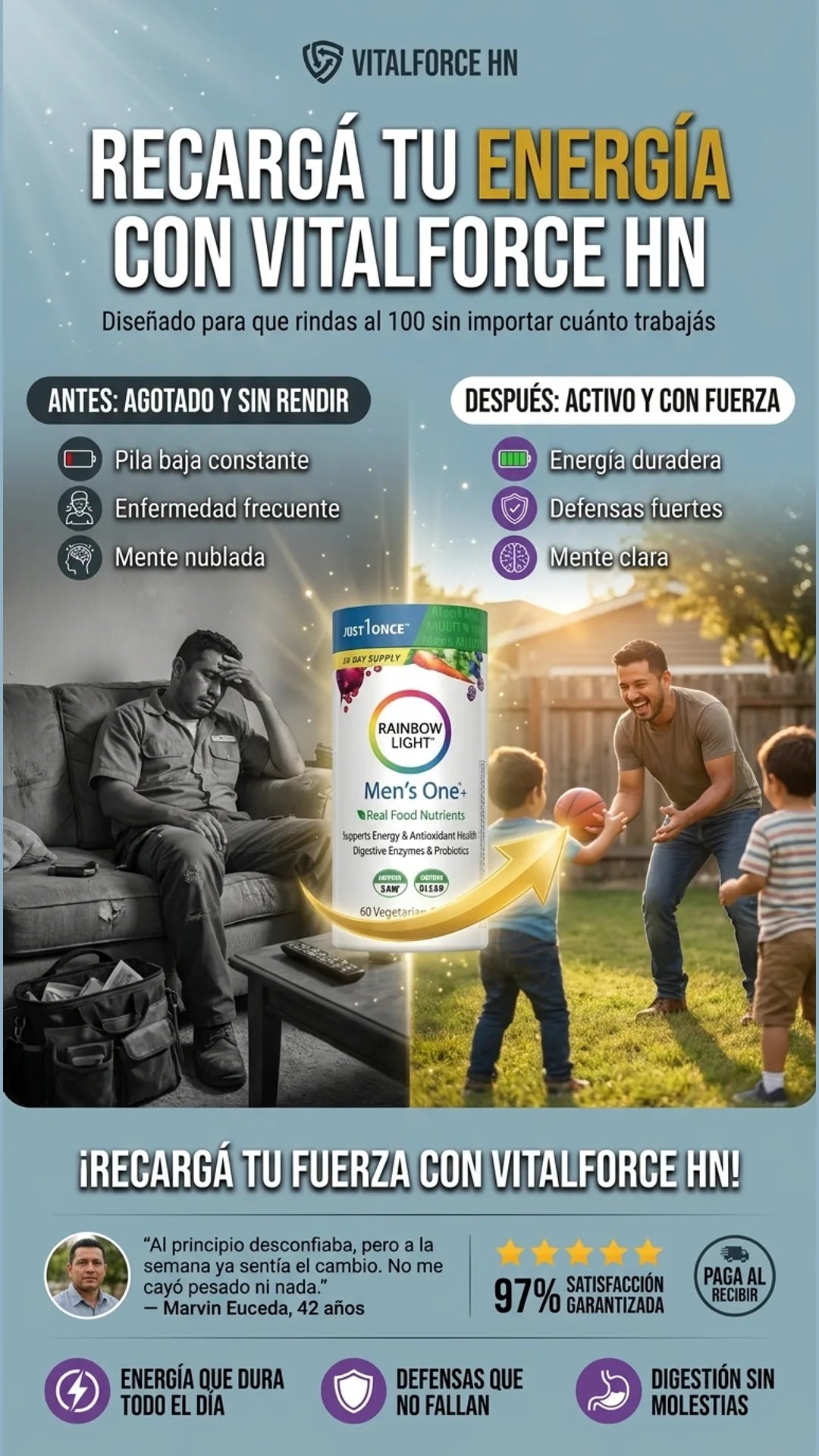VitalForce HN — antes-despues