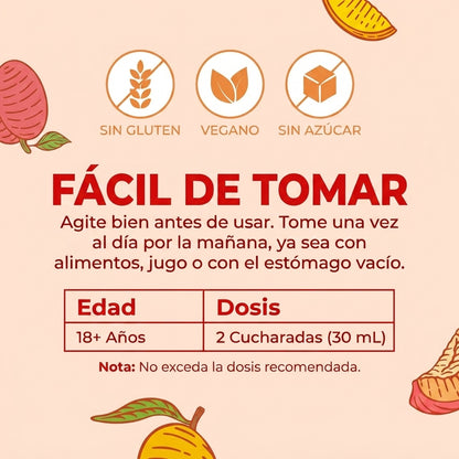Multivitamínico Líquido Biotina 10,000mcg + Lustriva — Favorece Cabello Más Abundante y Piel Radiante (450ml, 15 Días)