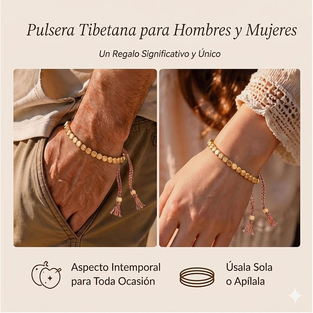 Pulsera Tibetana de Cobre Puro — Protección Energética Ancestral y Buena Fortuna — 1 Unidad
