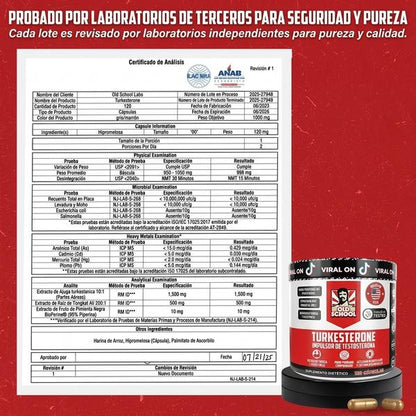 Turquesterona 15000mg — Apoya Fuerza y Rendimiento Muscular (120 Cápsulas)