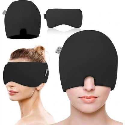 Gorro Alivio Migraña — Antifaz Gel — Terapia Frío/Calor Reduce Dolor de Cabeza, Tensión y Fatiga Ocular