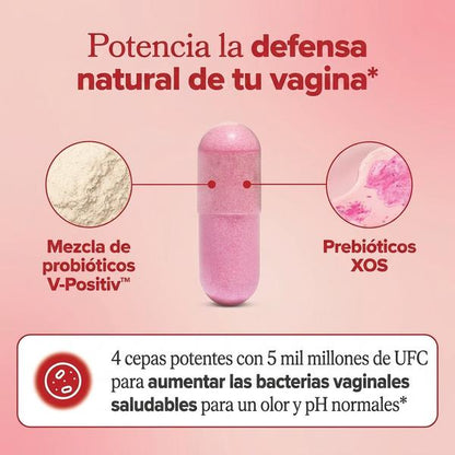 URO Probióticos Vaginales 60 Cápsulas — Apoya Equilibrio pH y Flora Íntima Natural (1 Mes)
