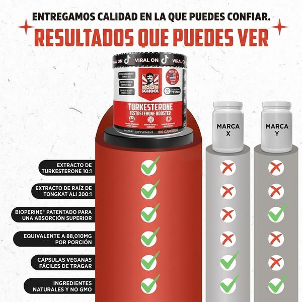 Turquesterona 15000mg — Apoya Fuerza y Rendimiento Muscular (120 Cápsulas)