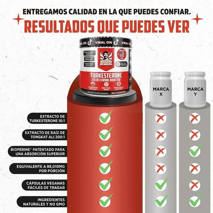 Turquesterona 15000mg — Apoya Fuerza y Rendimiento Muscular (120 Cápsulas)