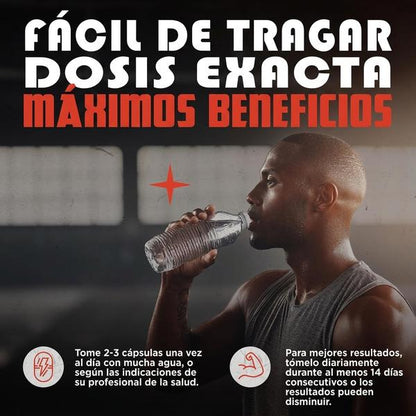 Turquesterona 15000mg — Apoya Fuerza y Rendimiento Muscular (120 Cápsulas)