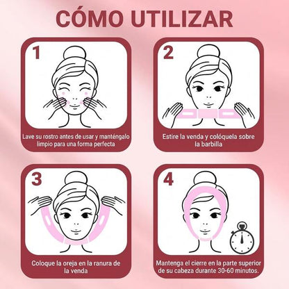 VELORA LIFT™ Banda Reafirmante Facial — Reduce Papada y Moldea Contorno