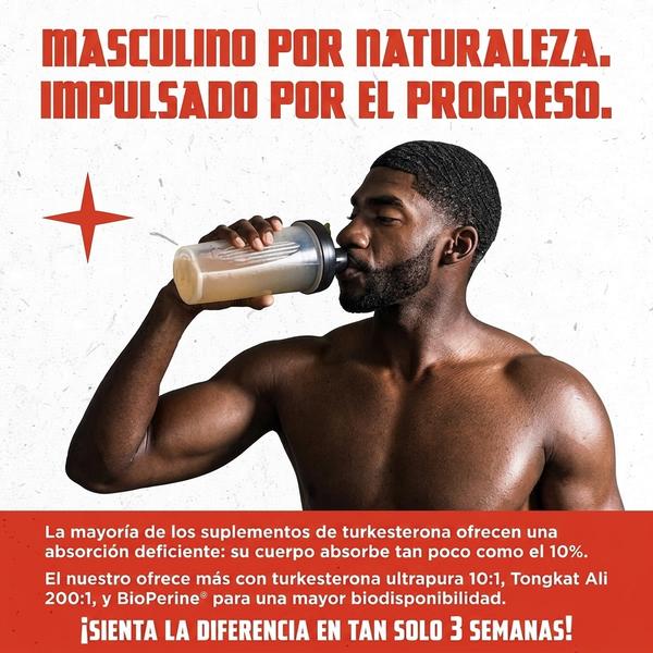 Turquesterona 15000mg — Apoya Fuerza y Rendimiento Muscular (120 Cápsulas)