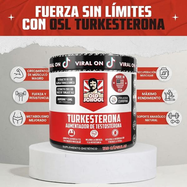 Turquesterona 15000mg — Apoya Fuerza y Rendimiento Muscular (120 Cápsulas)