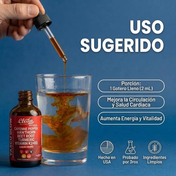 Gotas Vascu Glow 11-en-1 — Apoya Salud Cardiovascular y Energía Diaria Natural (2 Frascos)