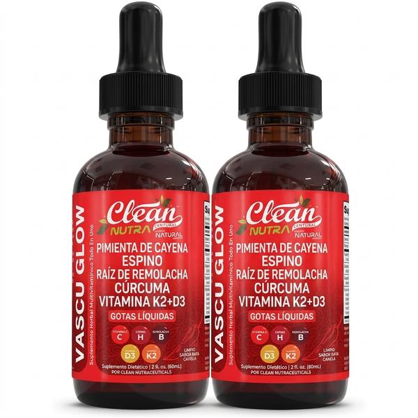 Gotas Vascu Glow 11-en-1 — Apoya Salud Cardiovascular y Energía Diaria Natural (2 Frascos)