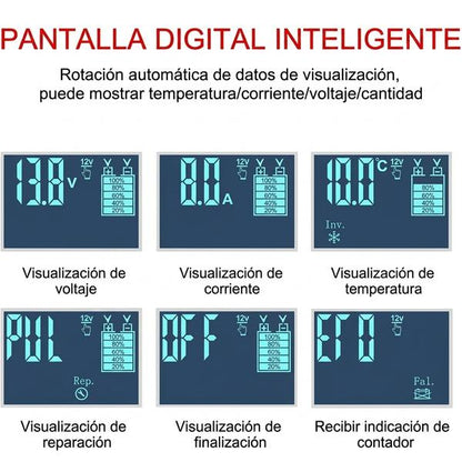 Cargador de Batería Inteligente 12V/24V — Mantiene tu Vehículo Siempre Listo — Portátil + Protección Automática