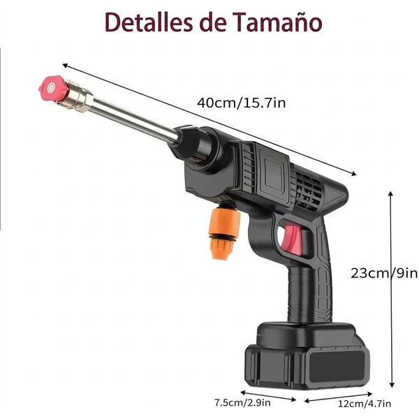 Hidrolavadora Portátil 12V — Lavado Sin Cable Ni Grifo — Kit 2 Baterías + Manguera 5m