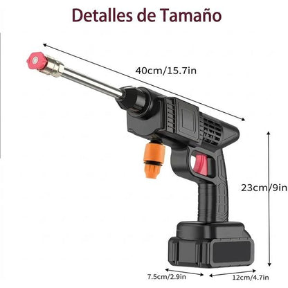 Hidrolavadora Portátil 12V — Lavado Sin Cable Ni Grifo — Kit 2 Baterías + Manguera 5m