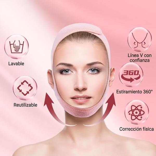 VELORA LIFT™ Banda Reafirmante Facial — Reduce Papada y Moldea Contorno