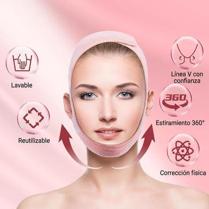 VELORA LIFT™ Banda Reafirmante Facial — Reduce Papada y Moldea Contorno