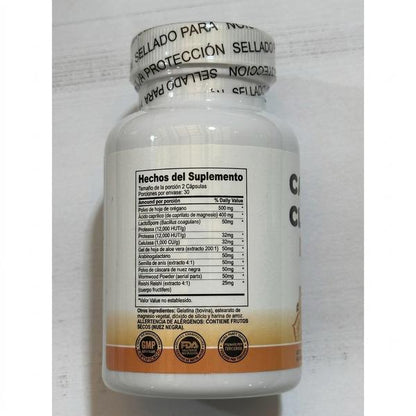 Candida Cleanse — Apoya Limpieza Intestinal y Digestión Saludable con Probióticos + Hierbas Naturales (60 Cápsulas)