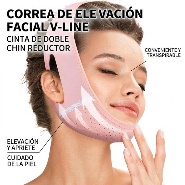 VELORA LIFT™ Banda Reafirmante Facial — Reduce Papada y Moldea Contorno