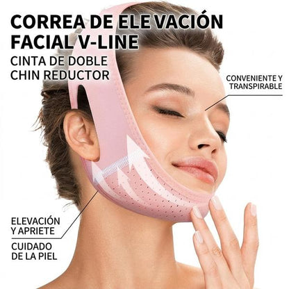 VELORA LIFT™ Banda Reafirmante Facial — Reduce Papada y Moldea Contorno