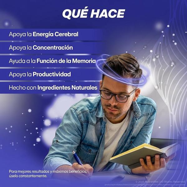 Memory Mood Brain 60 Cápsulas — Apoya Concentración, Claridad y Energía Mental Sostenida
