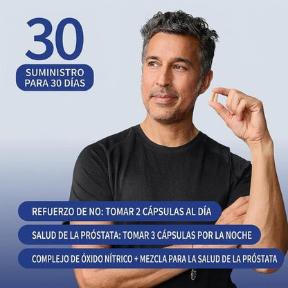Óxido Nítrico + Próstata — Apoya Circulación, Resistencia y Función Urinaria (60 + 90 Cápsulas)